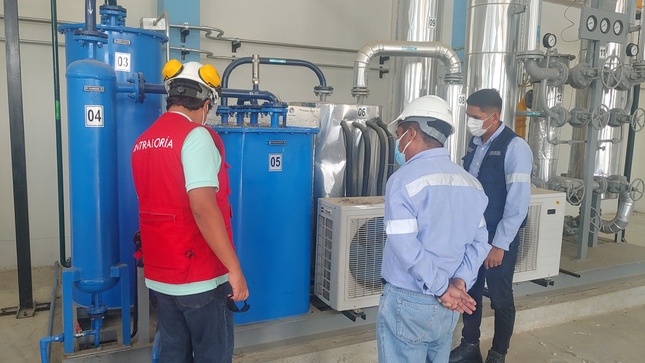 Visita de control a planta de oxígeno en el Hospital Regional JAMO Tumbes