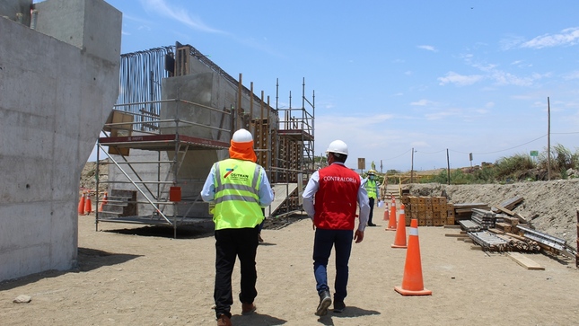 Contraloría verificó avances de Vía Evitamiento Chimbote y verificó que puente Lacramarca se construye dentro del cauce del río