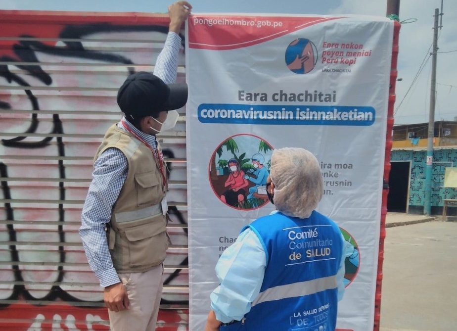 Más de 1,300 localidades de pueblos indígenas u originarios y pueblo afroperuano fueron sensibilizadas sobre la vacuna contra la COVID-19