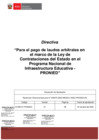 Vista preliminar de documento DI-009-01-PRONIED Directiva para el pago de laudos arbitrales en el marco de la Ley de Contrataciones