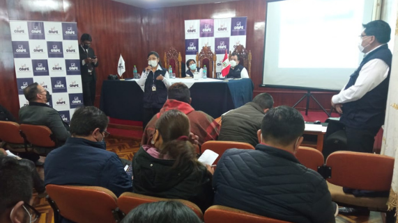 La ONPE organizó reuniones para asistir técnicamente a los movimientos políticos que participarán en las Elecciones Internas 2022. (Foto: ONPE)