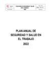 Vista preliminar de documento Plan Anual de Seguridad y Salud en el Trabajo INACAL 2022 - CSST 