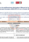 Vista preliminar de documento Cuadro Comparativo de modificaciones efectuadas al Manual de Contrataciones en el Mercado Extranjero (MAN-DPC-01) Vers 06