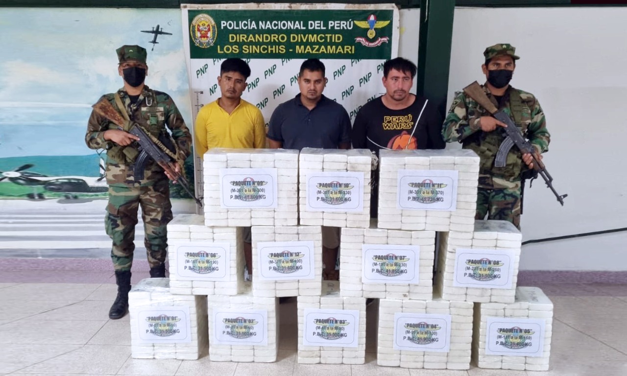 Vraem: Policía Nacional decomisó más de 400 kilos de droga en menos de 24 horas