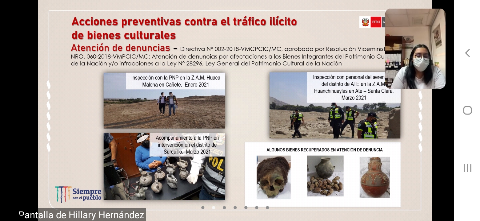 Ministerio de Cultura brindó charla virtual a instituciones educativas de Barranca sobre la defensa del patrimonio cultural mueble