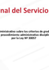 Vista preliminar de documento Segunda parte: Precedente administrativo sobre los criterios de graduación de las sanciones en el procedimiento administrativo disciplinario regulado por la Ley Nº 30057
