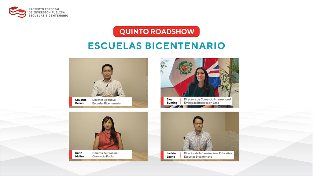 El Proyecto Especial de Inversión Pública (PEIP) Escuelas Bicentenario presenta su Quinto Roadshow