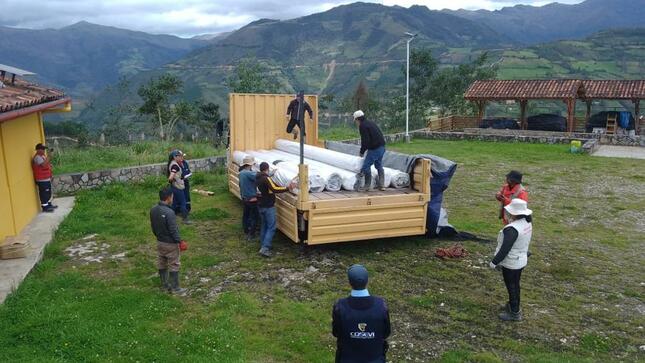 Llegó la geomalla para proteger el Monumento Arqueológico de Kuélap
