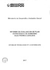 Vista preliminar de documento DG-EVAL-PEGE - Informe de Evaluación 2017 del Plan Estratégico de Gobierno Electrónico 2016-2018