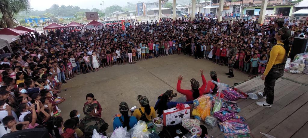 Amazonas: Policía Nacional realizó acción cívica en Chiriaco para luchar contra el tráfico ilícito de drogas