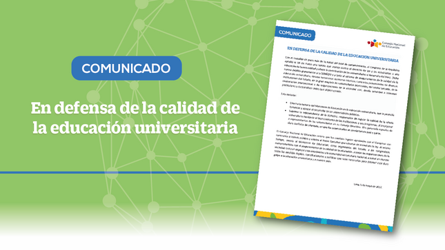 Comunicado del CNE | En defensa de la calidad de la educación universitaria