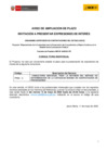Vista preliminar de documento Aviso de ampliación de plazo - Consultoría individual para la revisión del método de determinación de la capacidad máxima de contratación de proveedores