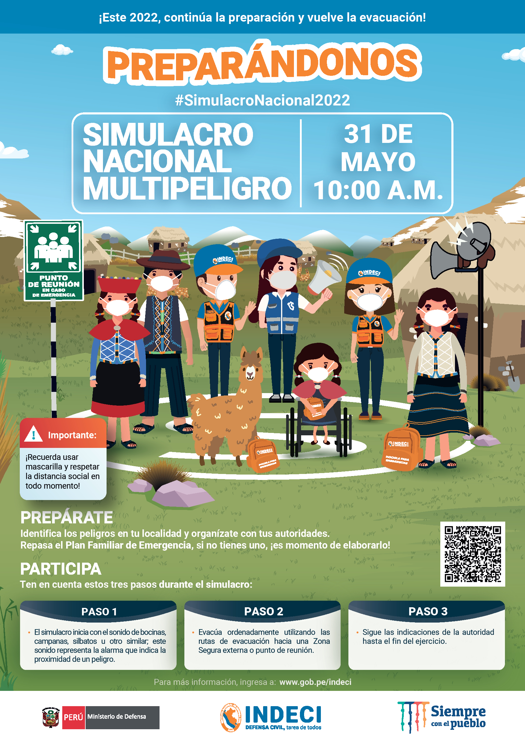 Participa del Simulacro Nacional Multipeligro 2022