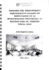 Vista preliminar de documento PRESUPUESTO PARTICIPATIVO AÑO 2020 - MPM.PDF