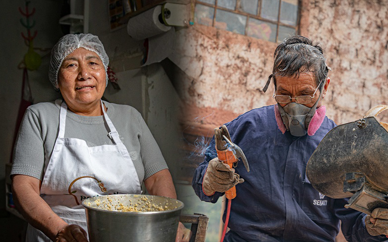 Persona realizando diversos oficios.