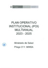 Vista preliminar de documento Plan Operativo Institucional (POI) Multianual  2023-2025