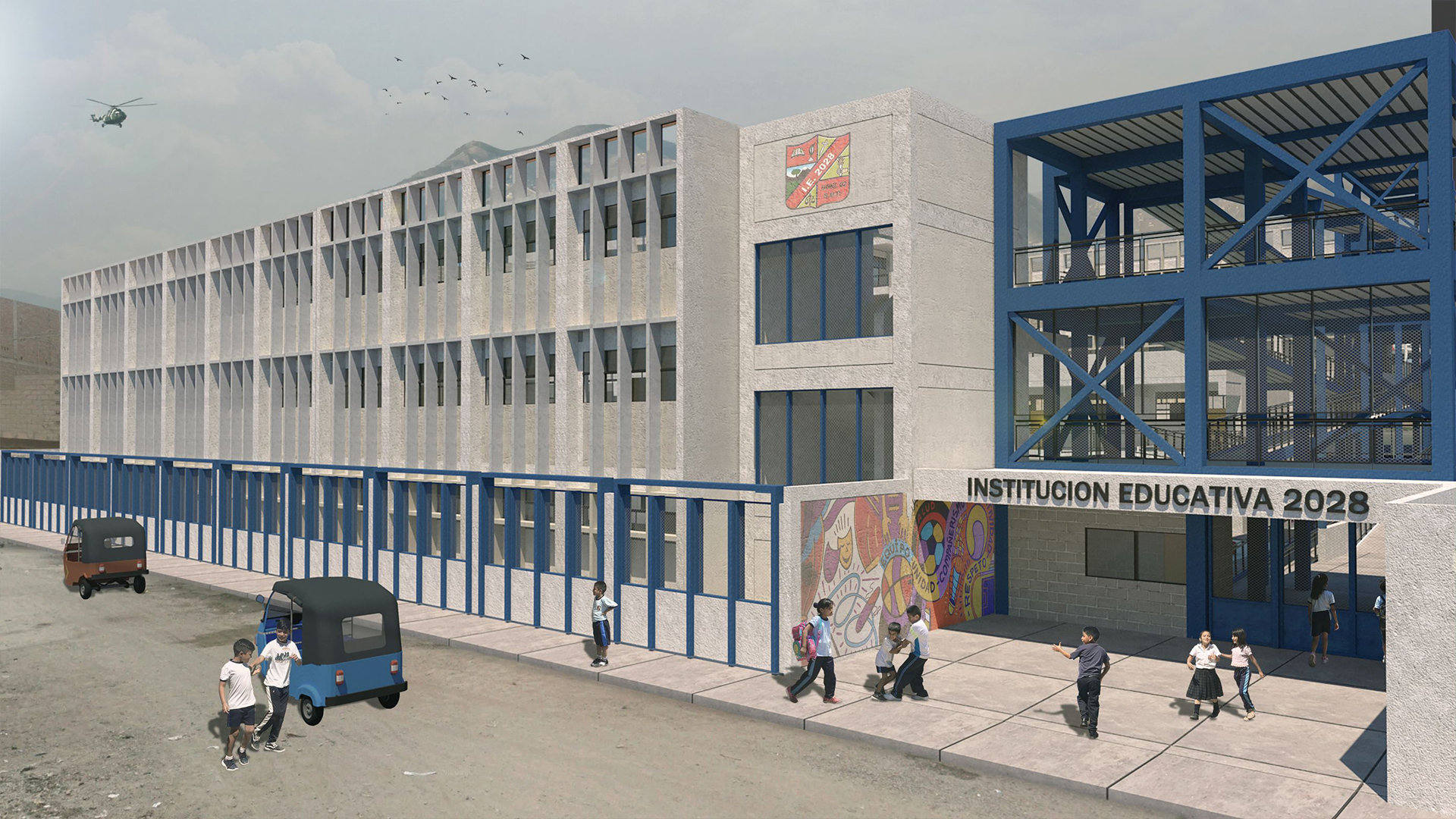 Comunidad educativa de San Martín de Porres conoce avances del proyecto de la IE Nº 2028