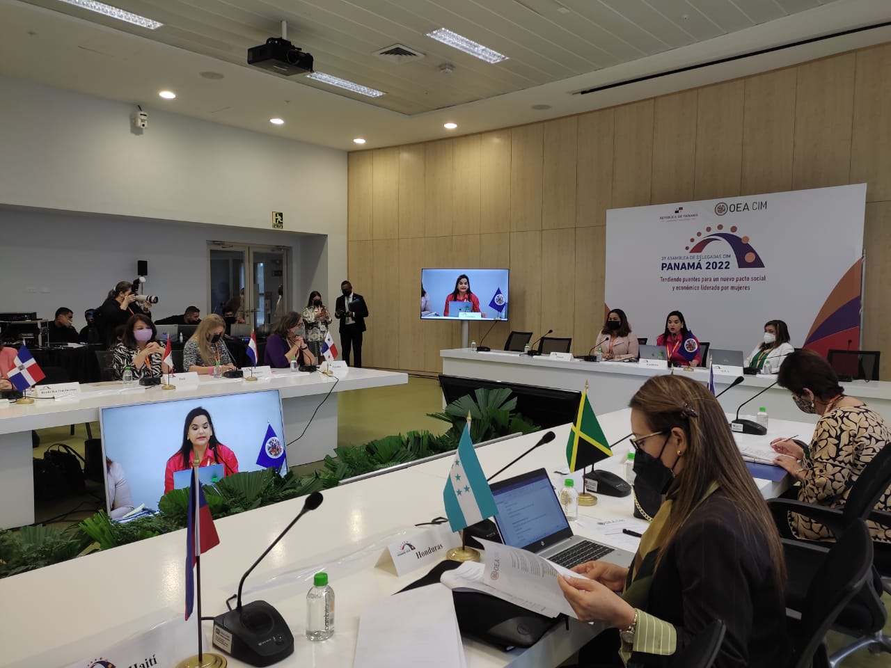 Ministra Diana Miloslavich en la Asamblea de la Comisión Interamericana de Mujeres de la OEA