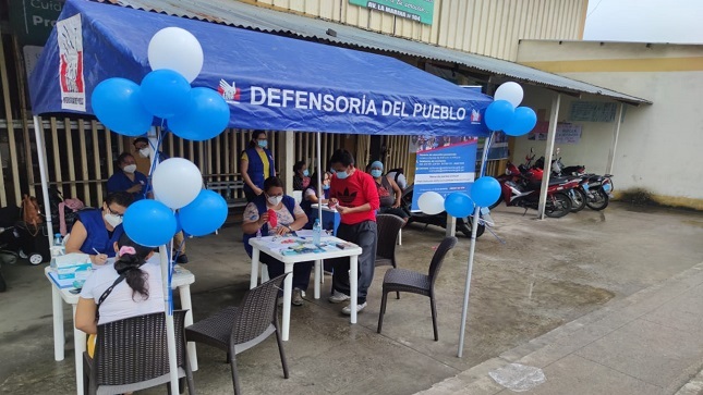 Atención de la Defensoría del Pueblo en carpa defensorial