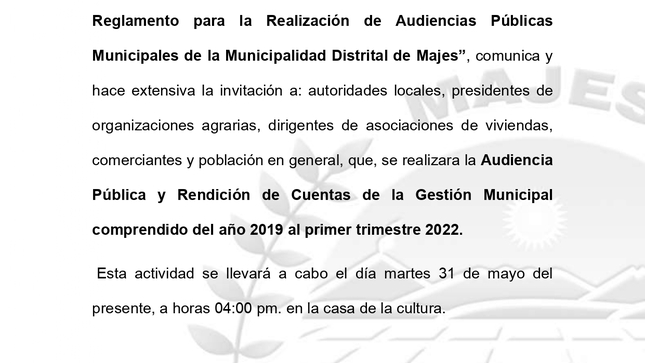 Archivo PDF Comunicado N° 059-2022/UIIYRP/MDM