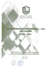 Vista preliminar de documento PLAN OPERATIVO INSTITUCIONAL - POI MULTIANUAL 2023 - 2025