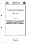 Vista preliminar de documento Plan Operativo Anual 2017 de la Actividad "Formalización y Titulación de Predios Rurales en los Distritos de Puerto Bermúdez, Constitución y Palcazu, Provincia de Oxapampa, Región Pasco"