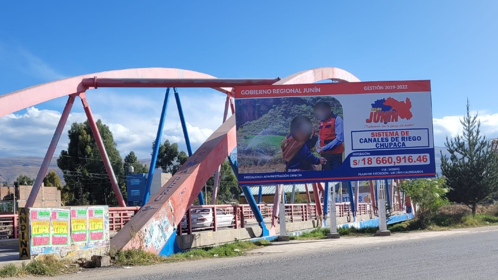 Publicidad estatal prohibida del Gobierno Regional de Junín