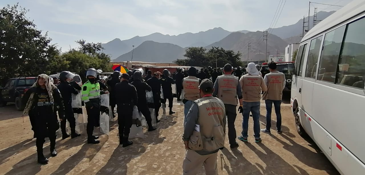 Ministerio de Cultura recuperó tres áreas invadidas en el interior de la Zona Arqueológica Monumental Minas Este en Barranca
