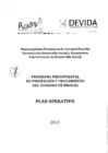 Vista preliminar de documento Plan Operativo Anual 2015 de la Actividad "Prevención del Consumo de Drogas en el Ámbito Comunitario" 