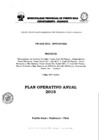 Vista preliminar de documento Plan Operativo Anual 2015 del Proyecto "Mejoramiento de Caminos Vecinales, Tramo Codo del Pozuzo - Independencia - Nuevo Horizaonte, Tramo Desvío Km 1+500 del C. V. Codo del Pozuzo - Nuevo Horizonte a Alto Mashoca, Tramo Desvio Km. 6+200 del C.V. Codo del Pozuzo - Nuevo Horizonte a Bajo Mashoca, en el Distrito de Codo del Pozuzo, Provincia de Puerto Inca - Huánuco"