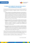 Vista preliminar de documento Comunicado | En defensa de la calidad de la educación básica y del rol rector del Ministerio de Educación