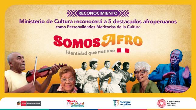 Somos afro, identidad que nos une: Ministerio de Cultura reconoce a cinco destacados afroperuanos como Personalidad Meritoria de la Cultura