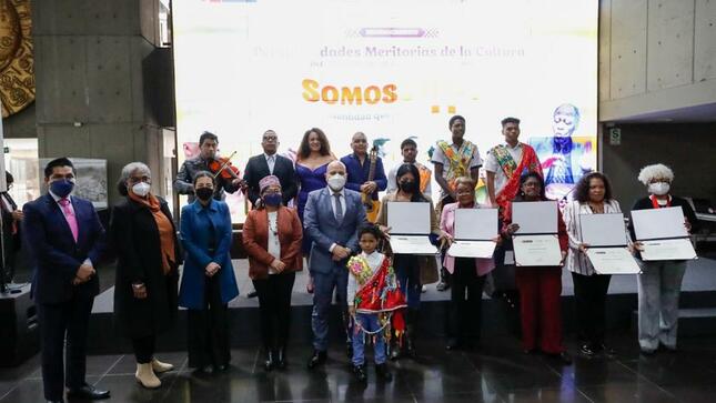 Cinco destacados representantes del pueblo afroperuano recibieron el reconocimiento de Personalidad Meritoria de la Cultura 