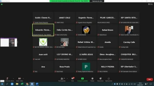 Reunión virtual de la Asistencia Técnica  I.E privadas