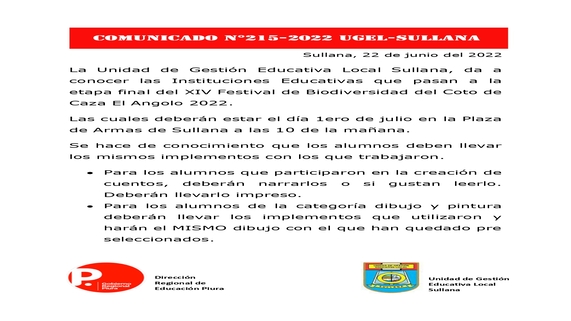 Comunicado 215 concurso