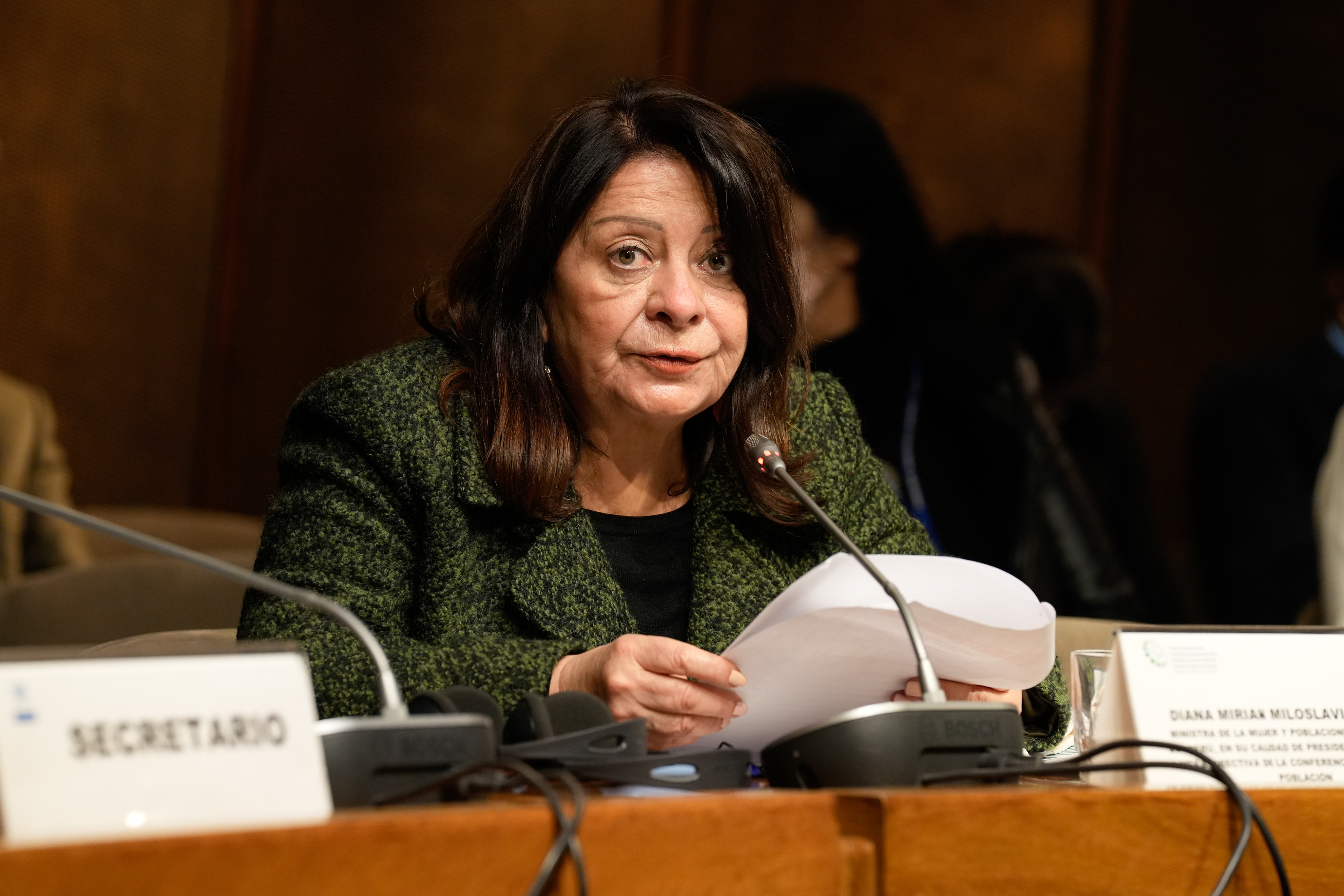 Ministra Diana Miloslavich en CEPAL