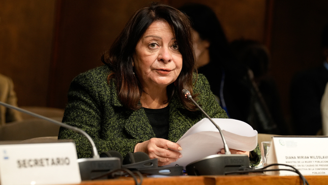 Ministra Diana Miloslavich en CEPAL