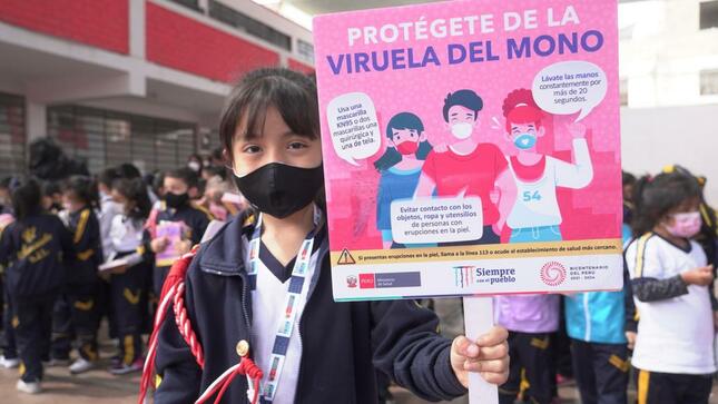 Minsa promueve las medidas preventivas en colegios frente a la viruela del mono