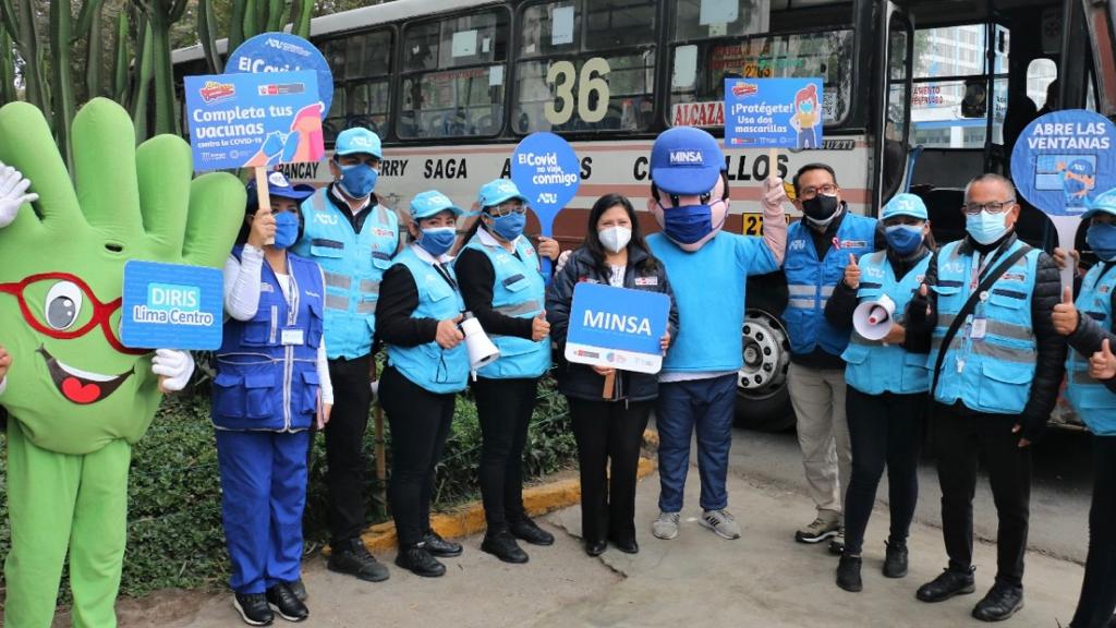 COVID-19: Minsa y ATU sensibilizan a usuarios de transporte público sobre las medidas preventivas ante la cuarta ola