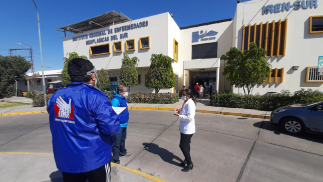 Comisionado supervisa al Instituto Regional de Neoplásicas Sur