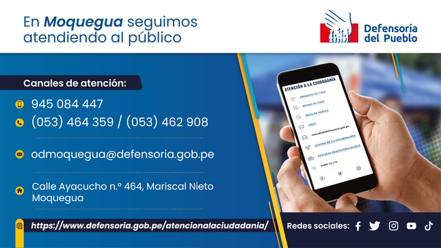 Datos de la oficina defensorial de Moquegua