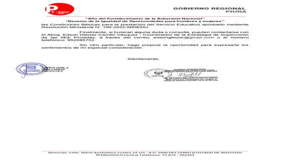 Oficio Múltiple N° 0092- 2022