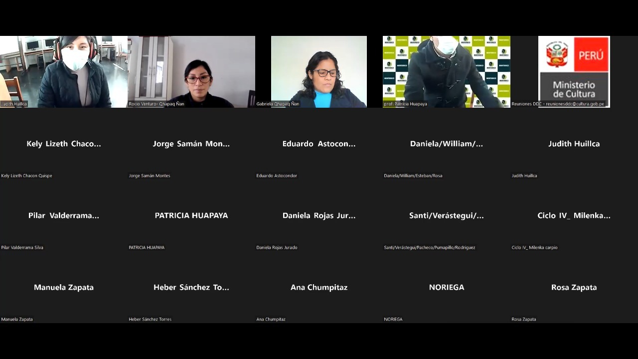 Ministerio de Cultura capacita a estudiantes de la Escuela de Educación Superior Pedagógica de Monterrico