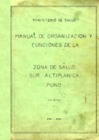 Vista preliminar de documento Manual de organización y funciones de la Zona de Salud Sur Altiplánica Puno