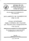 Vista preliminar de documento Reglamento de dirimencias PNO 01-95: Procedimientos normalizados de operación. Guías generales para control de calidad de productos pesquisados PNO 02-95