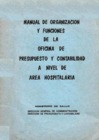 Vista preliminar de documento Manual de organización y funciones de la Oficina de Presupuesto y Contabilidad a nivel de Área Hospitalaria