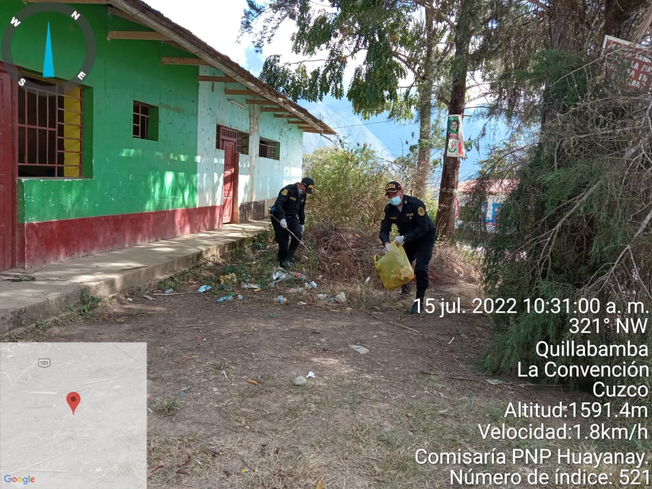 Acción cívica conjunta en Huayanay