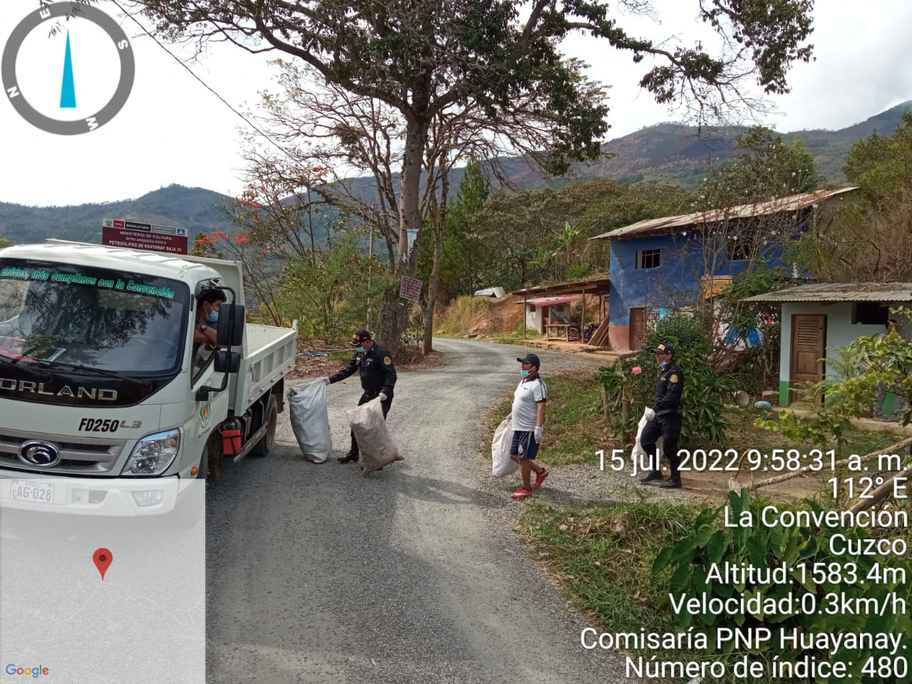 Acción cívica conjunta en Huayanay
