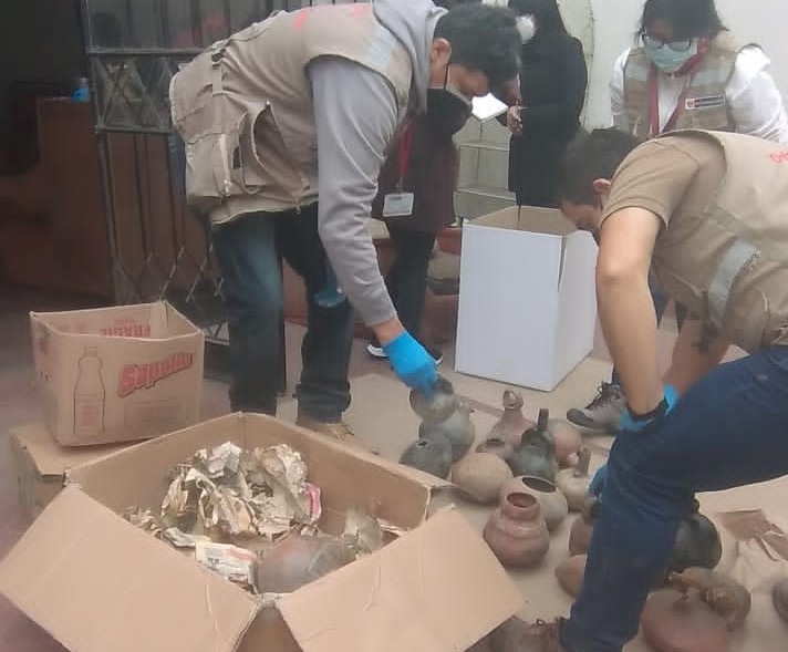 Ministerio de Cultura recuperó en San Borja más de 600 piezas prehispánicas que formarían parte del Patrimonio Cultural de la Nación