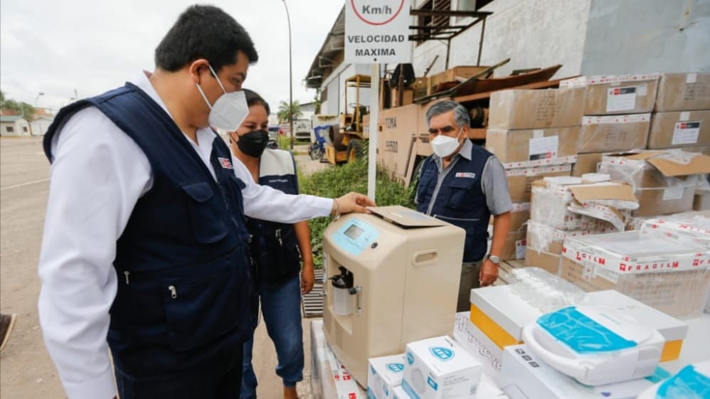 Ucayali fortalece su capacidad de atención ante la cuarta ola de la COVID-19 con 1.2 toneladas de equipos biomédicos